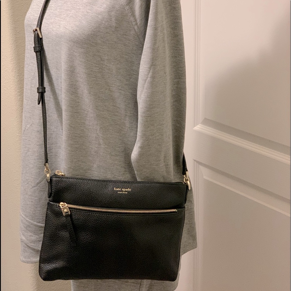 Kate Spade New York Black Leather Medium Polly
Crossbody Bag